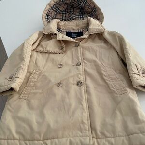 Burberry Kids Tan Hooded Raincoat